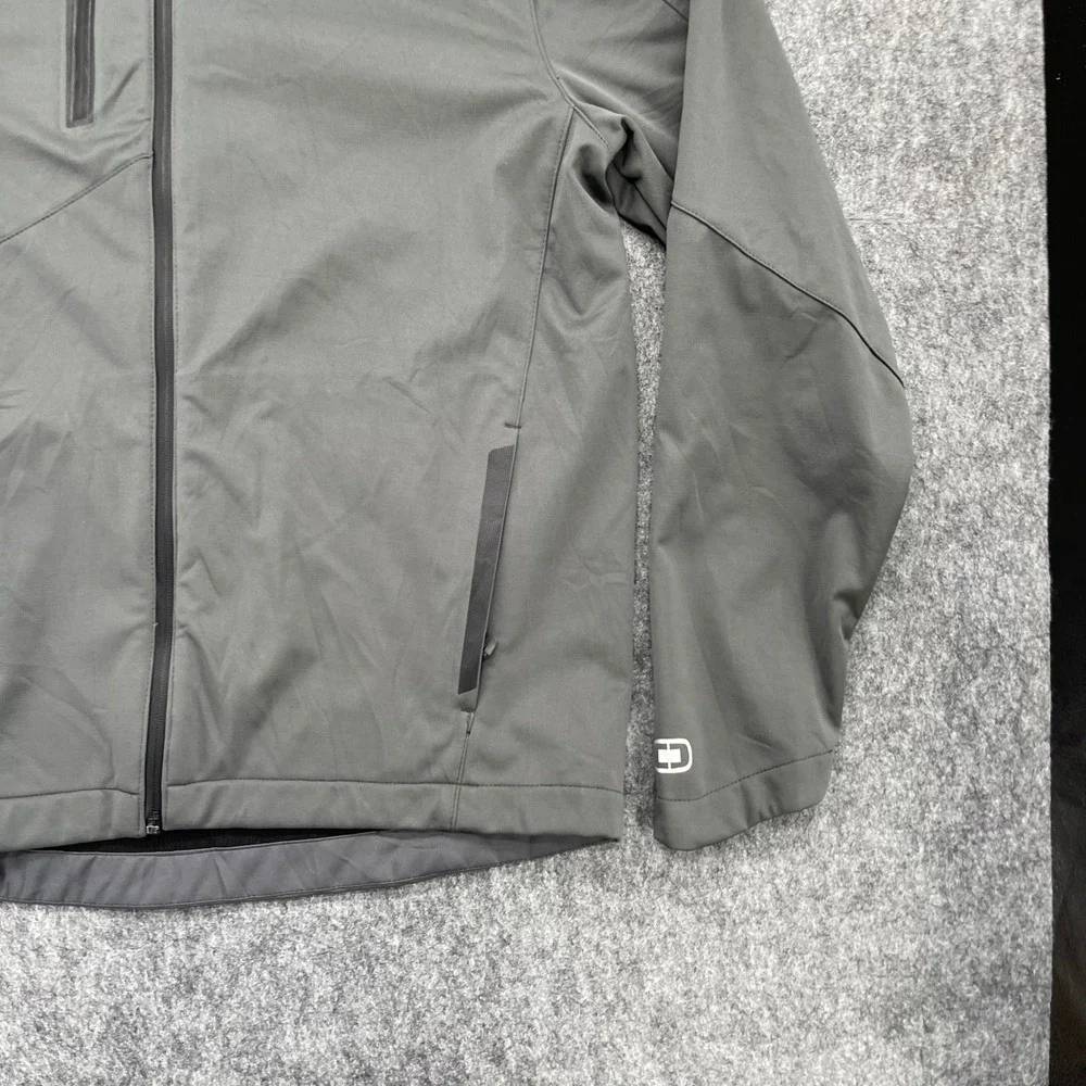 OGIO Endurance Jacket Mens Large Gray Softshell Full Zip Mock Neck Activewear